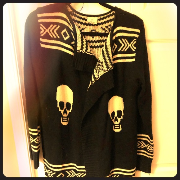 Modcloth Sweaters - Skull cardigan